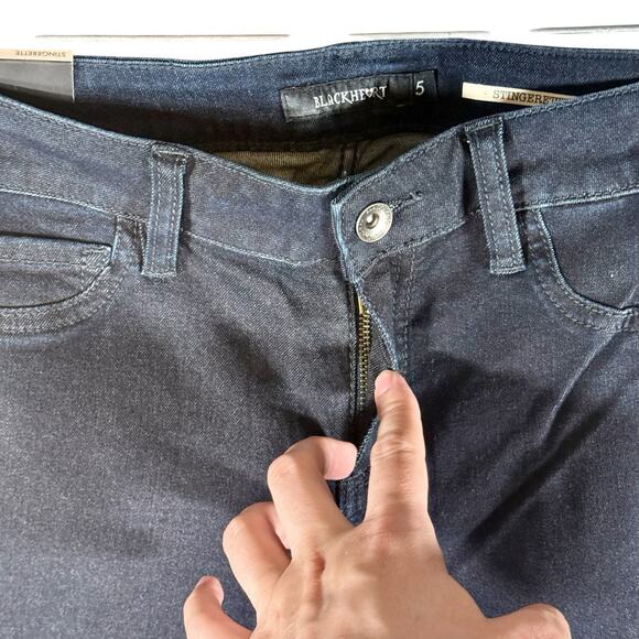 Blackheart Hot Topic NWT Women's Junior 5 Indigo Stingerette Super Skinny Jeans - Picture 6 of 12